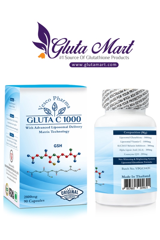 Vesco Pharma Gluta C 1000 Glutathione Skin Whitening Capsules