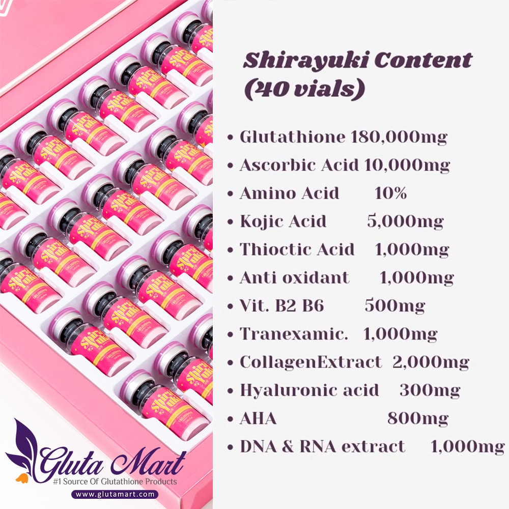 Shirayuki Japan Glutathione Injection 180000mg