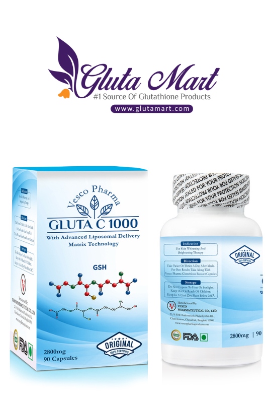 Vesco Pharma Gluta C 1000 Glutathione Skin Whitening Capsules