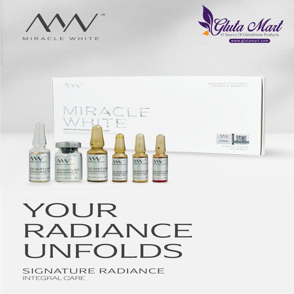 Miracle White 80000mg Glutathione Injection White Box