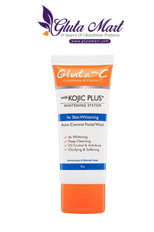 GlutaC Kojic Plus & Acne Control Facial Wash