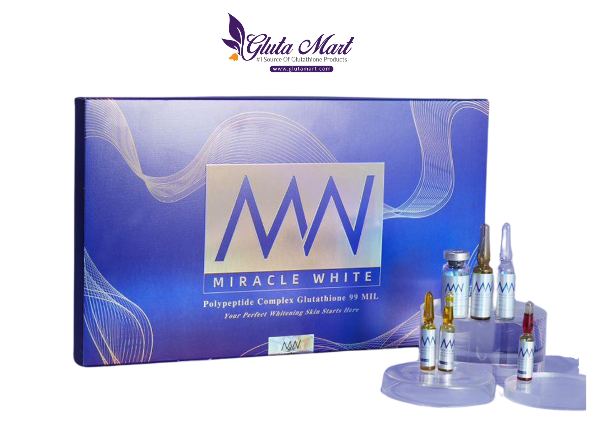 Miracle White 99000000mg Glutathione Injection