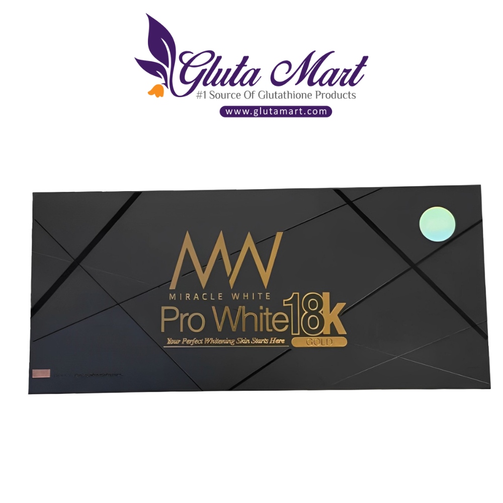 Miracle White Pro White 18K 180000mg Glutathione Injection