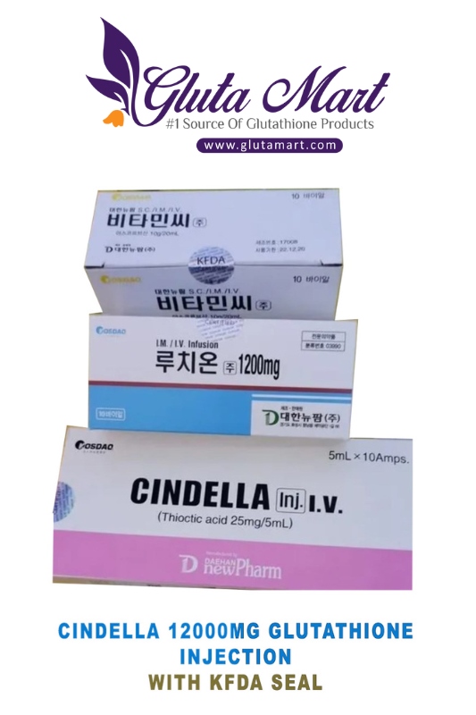 Cindella 1200mg Glutathione Injections with KFDA Seal